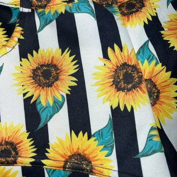 Crazy Train Sunflower Shorts - Picture 2 of 5